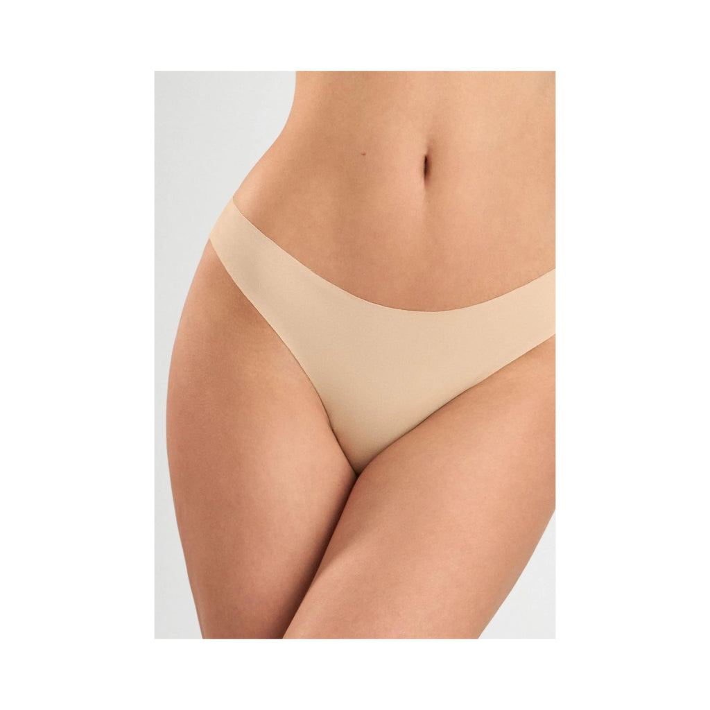 Io Sono figi z bawełny bez szwów, koronkowy tył, 3 szt. M beżowe