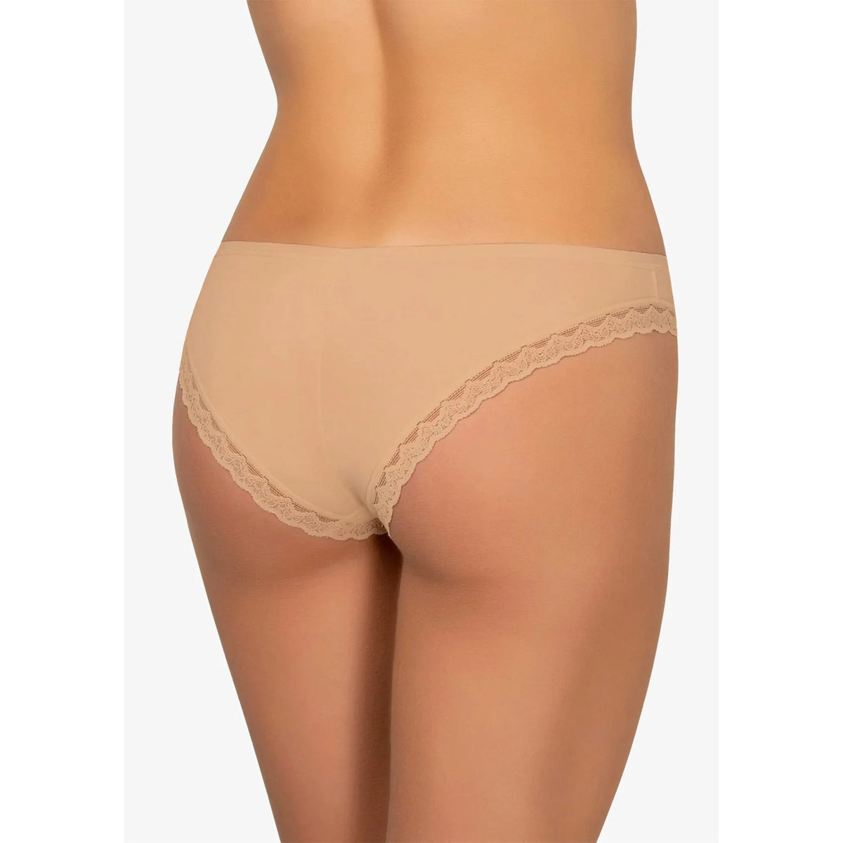 Figi damskie 147 Kleo beżowe – bawełniane midi bikini