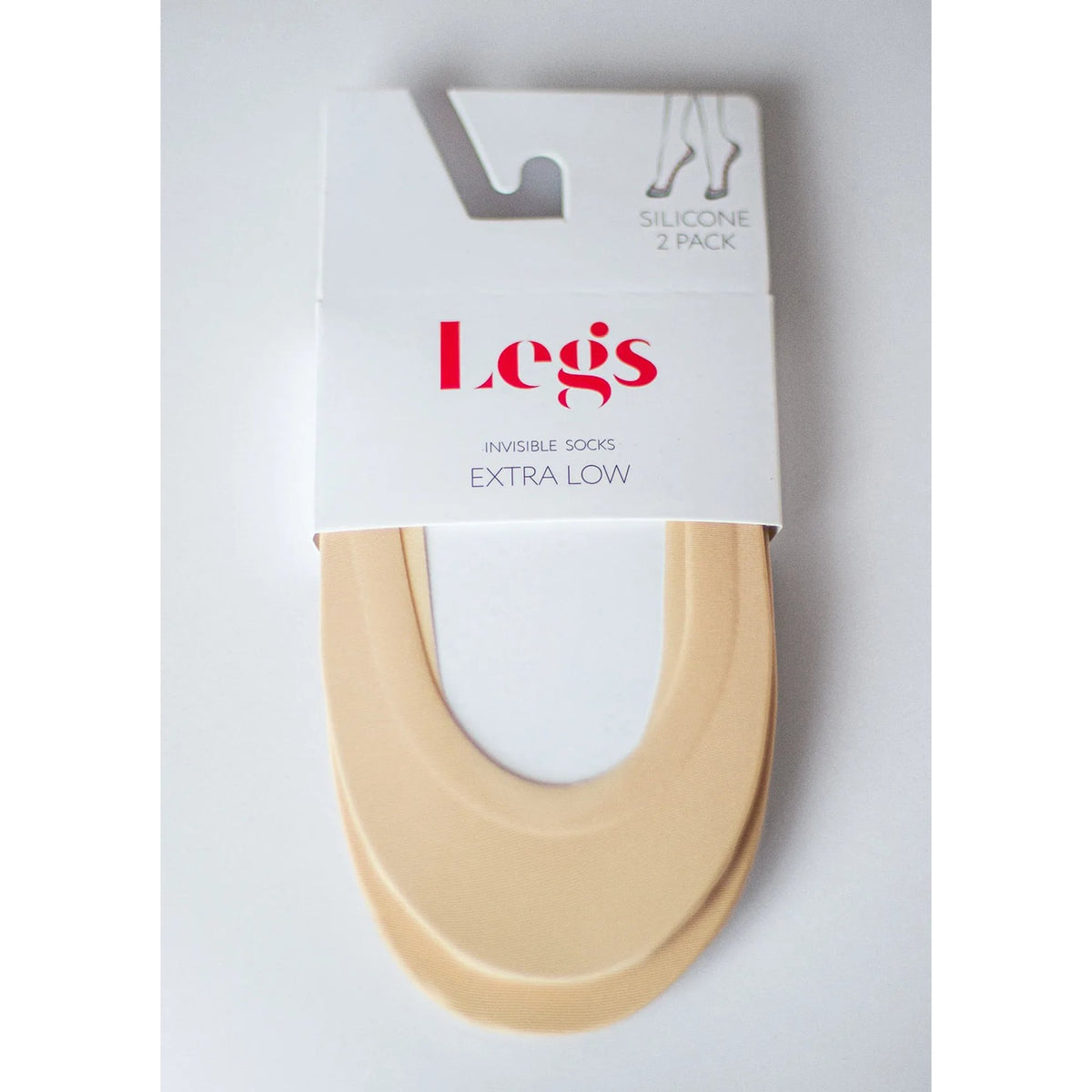 Stopki niewidoczne bezszwowe Legs 725, zestaw 6 par natural