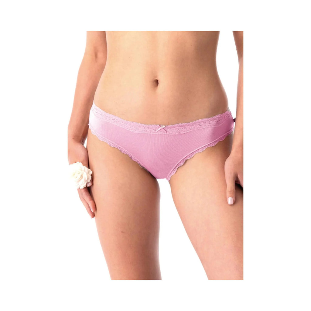 Figi mini bikini z bambusa w różu, trzy sztuki, rozmiar M różowe