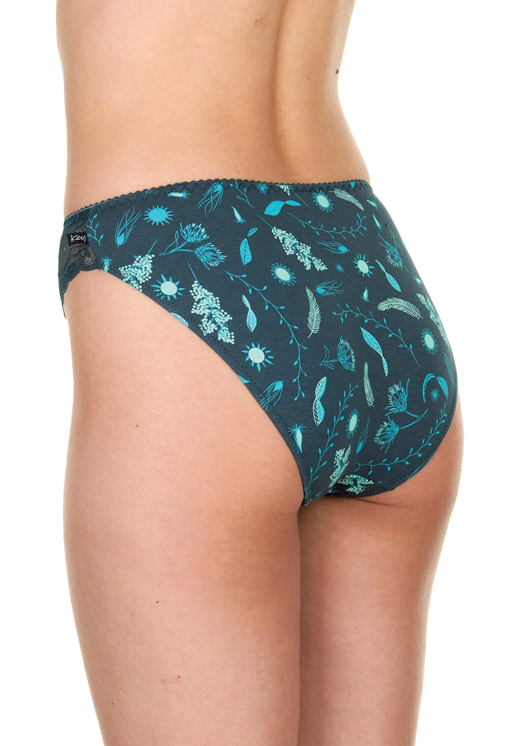 Figi bikini LPH 931 wzorzyste z koronką, 2 szt.
