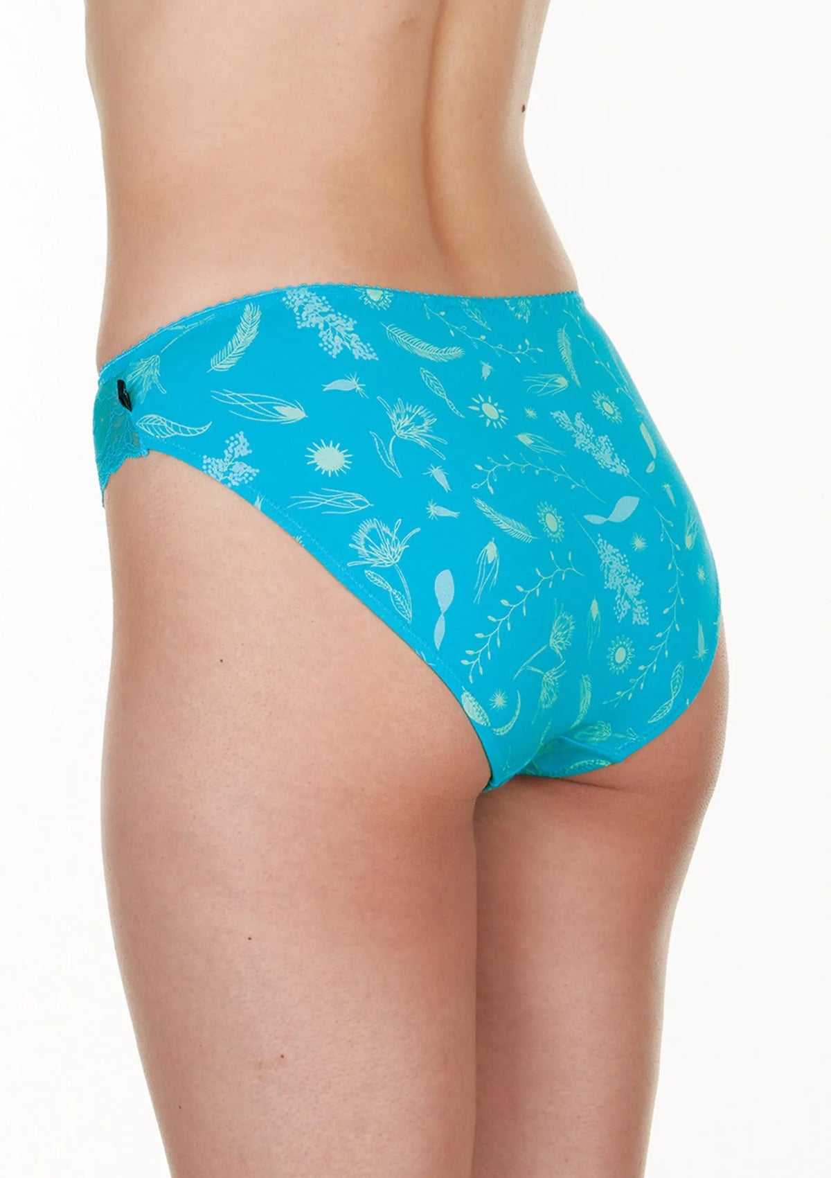 Figi bikini LPH 931 wzorzyste z koronką, 2 szt.