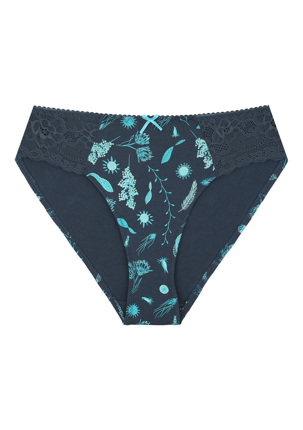 Figi bikini LPH 931 wzorzyste z koronką, 2 szt.