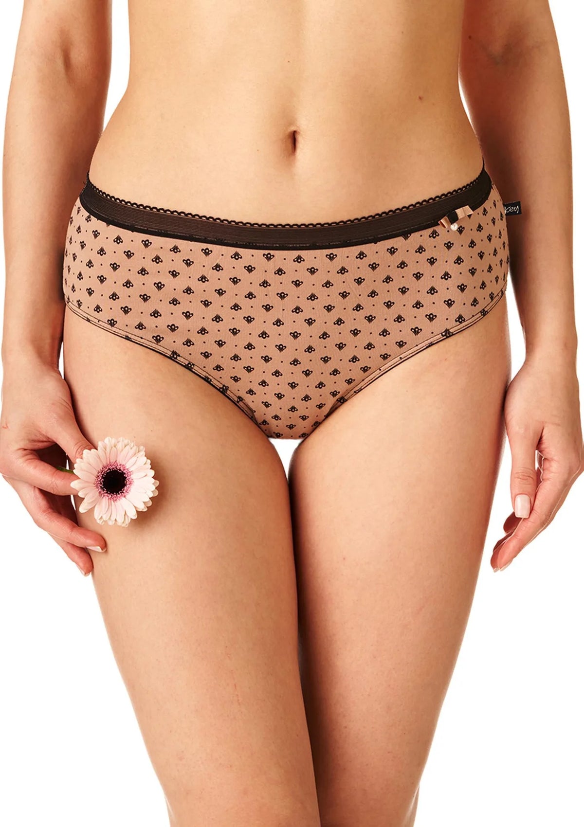 Key LPC 725 wzorzyste figi bikini 2-pak z koronką z tyłu