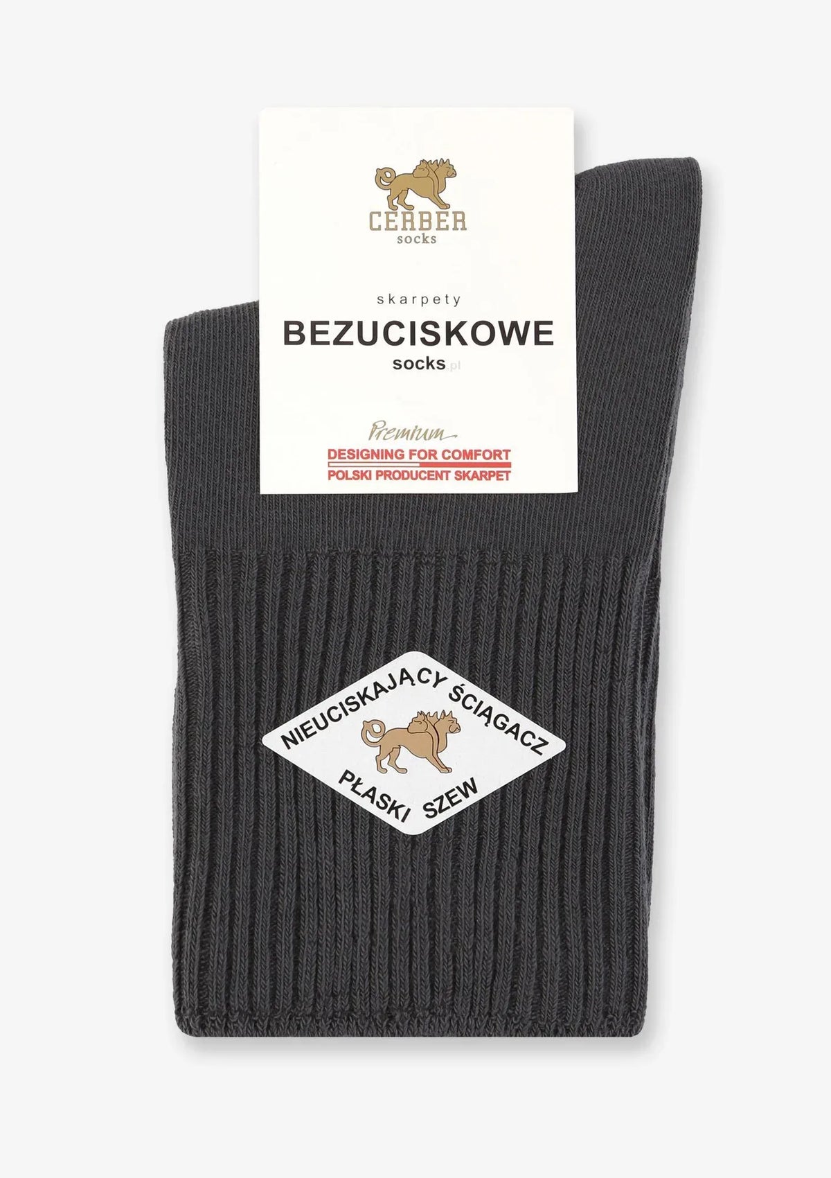 Skarpetki Cerber 1098 36/38, bezuciskowe, zestaw 4 par