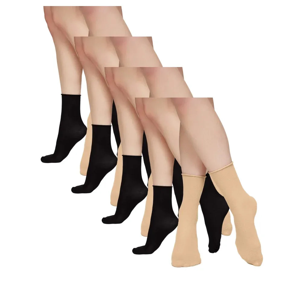 Legs G05 skarpetki bambusowe czarny, 4 pary kolorowe 36-40