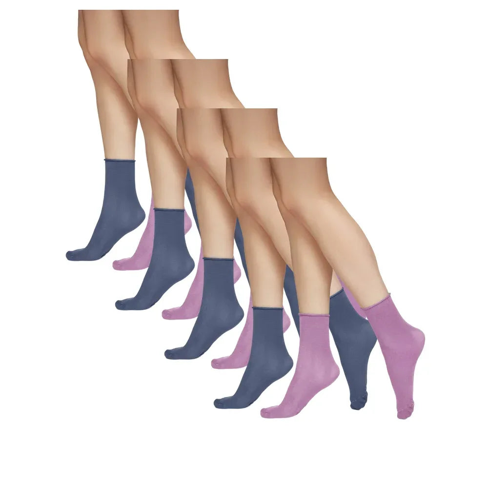 Legs G05 skarpetki bambusowe różowy, 4 pary kolorowe 36-40