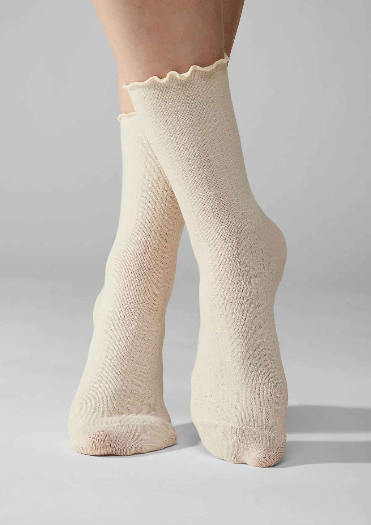 Skarpetki damskie Legs G10 z ażurem, latte, 6 par