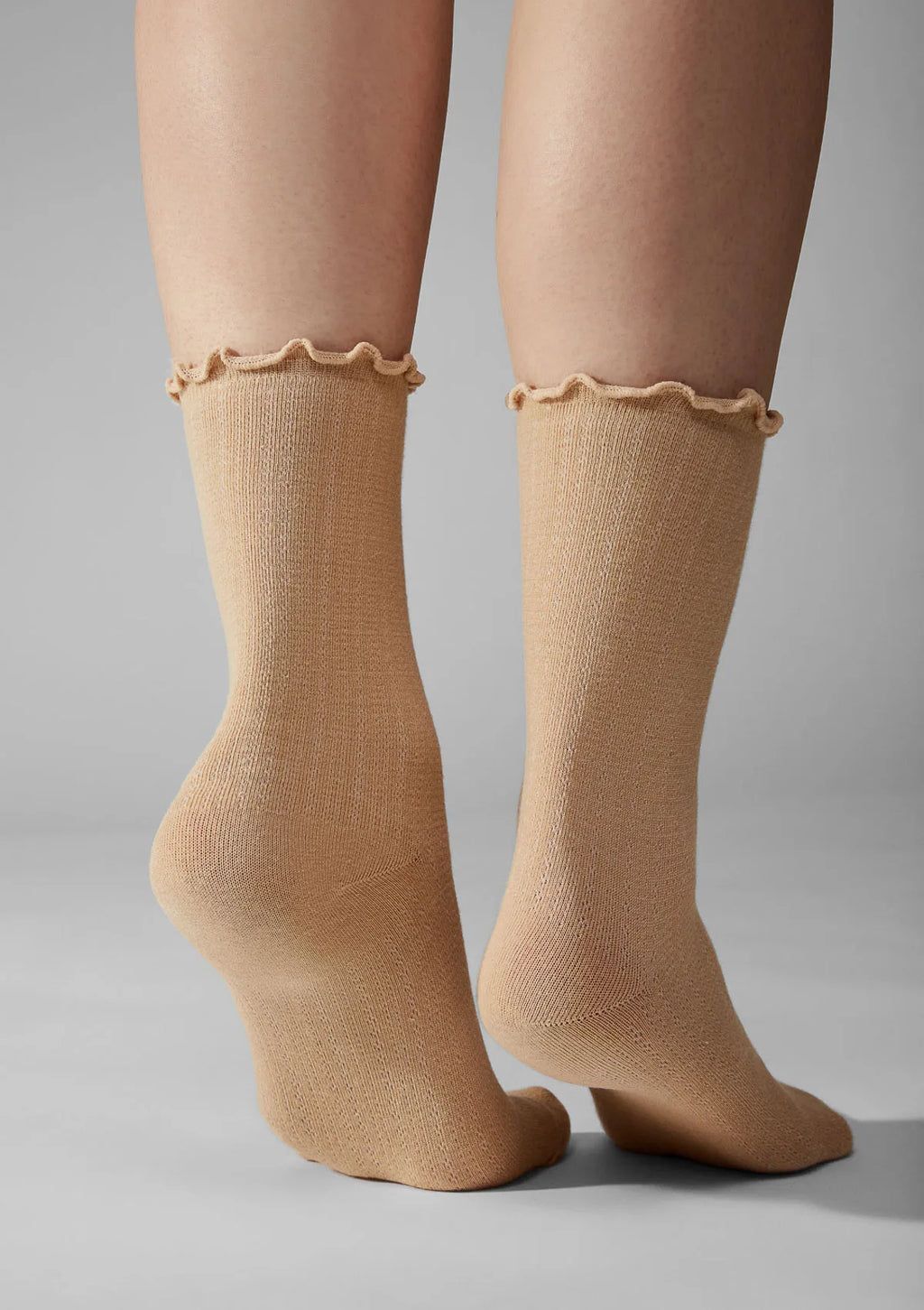 Skarpetki damskie Legs G10 z ażurem, latte, 6 par